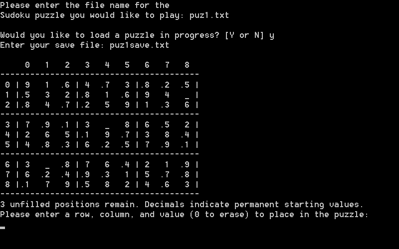 Sudoku (Console Application)